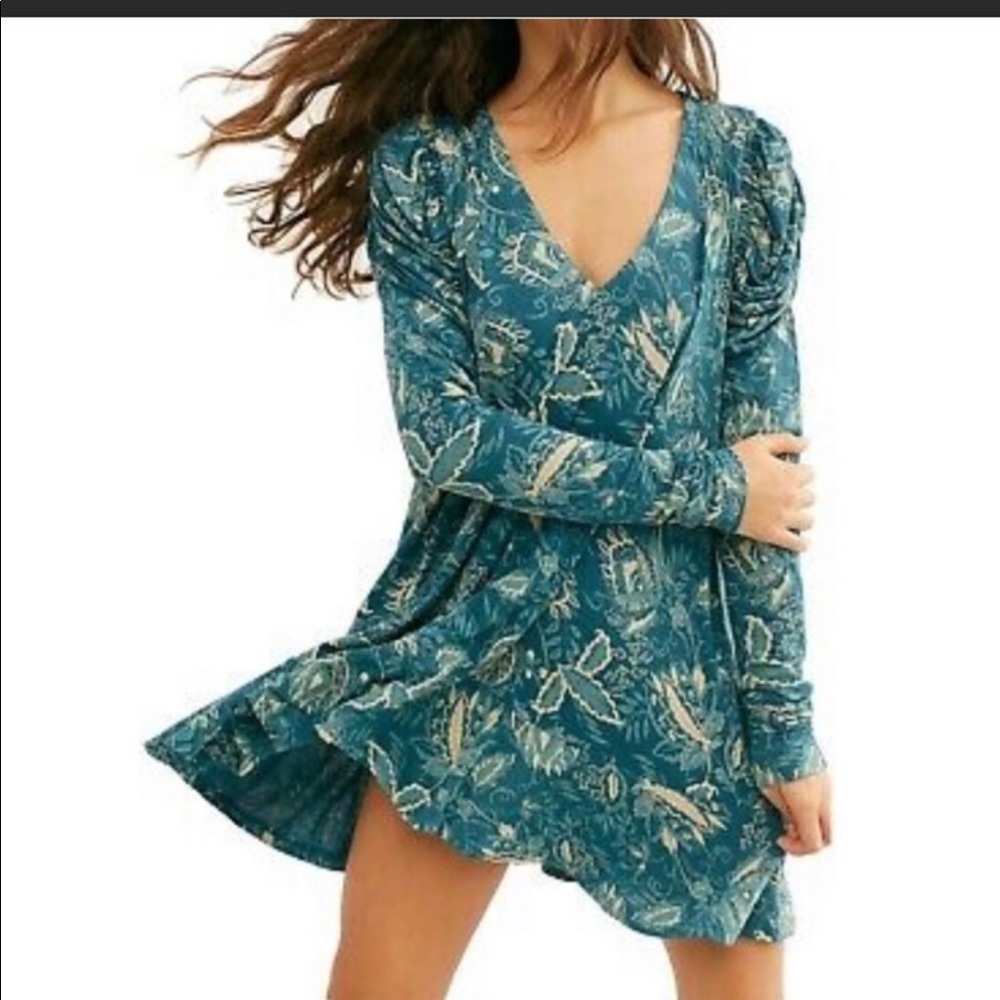 Free people hello lover tunic mini dress sz small